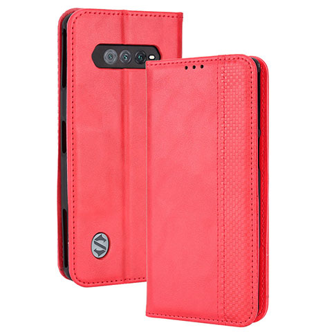 Coque Portefeuille Livre Cuir Etui Clapet BY4 pour Xiaomi Black Shark 4S Pro 5G Rouge