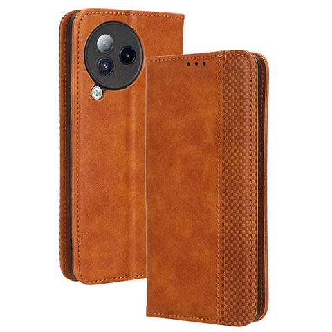 Coque Portefeuille Livre Cuir Etui Clapet BY4 pour Xiaomi Civi 3 5G Marron