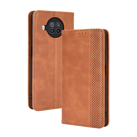 Coque Portefeuille Livre Cuir Etui Clapet BY4 pour Xiaomi Mi 10T Lite 5G Marron