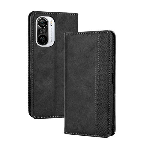 Coque Portefeuille Livre Cuir Etui Clapet BY4 pour Xiaomi Mi 11i 5G Noir