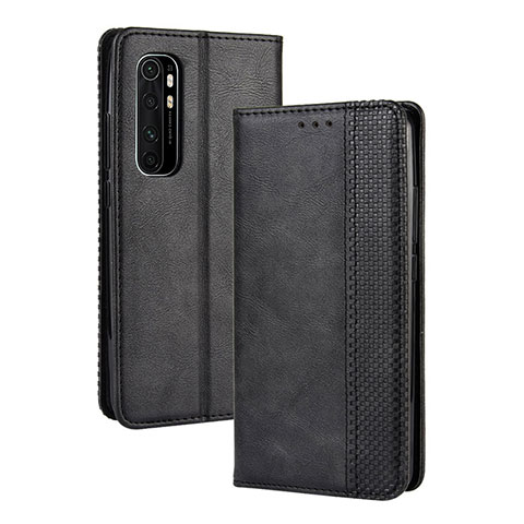 Coque Portefeuille Livre Cuir Etui Clapet BY4 pour Xiaomi Mi Note 10 Lite Noir