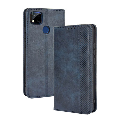 Coque Portefeuille Livre Cuir Etui Clapet BY4 pour Xiaomi POCO C3 Bleu