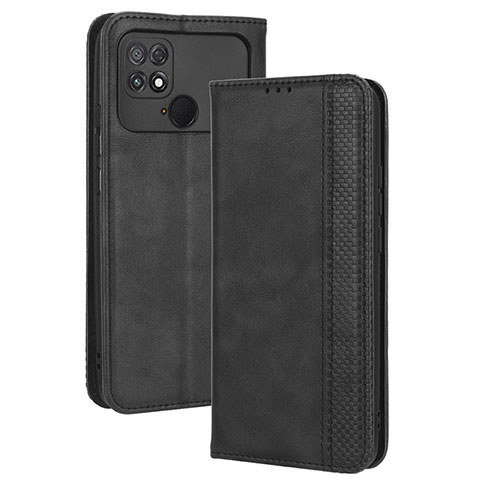 Coque Portefeuille Livre Cuir Etui Clapet BY4 pour Xiaomi Poco C40 Noir