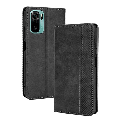 Coque Portefeuille Livre Cuir Etui Clapet BY4 pour Xiaomi Poco M5S Noir