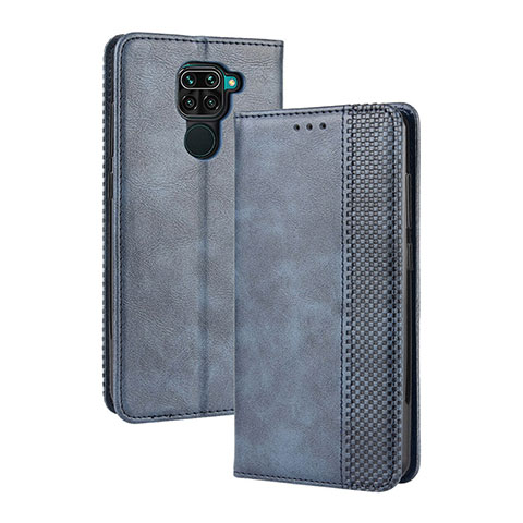 Coque Portefeuille Livre Cuir Etui Clapet BY4 pour Xiaomi Redmi 10X 4G Bleu