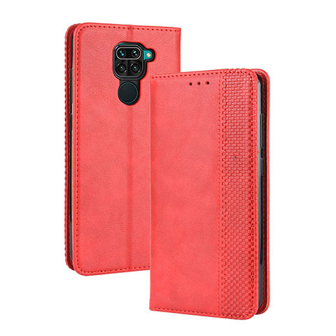 Coque Portefeuille Livre Cuir Etui Clapet BY4 pour Xiaomi Redmi 10X 4G Rouge