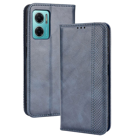 Coque Portefeuille Livre Cuir Etui Clapet BY4 pour Xiaomi Redmi 11 Prime 5G Bleu