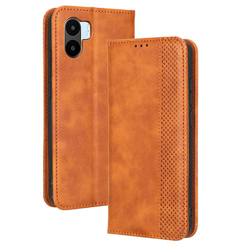 Coque Portefeuille Livre Cuir Etui Clapet BY4 pour Xiaomi Redmi A2 Marron