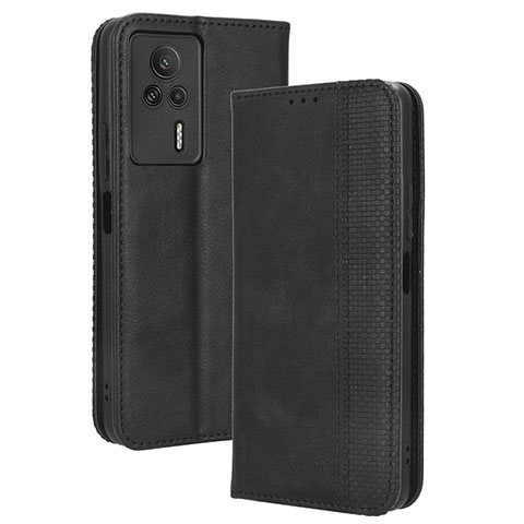 Coque Portefeuille Livre Cuir Etui Clapet BY4 pour Xiaomi Redmi K60E 5G Noir