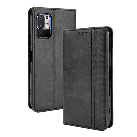 Coque Portefeuille Livre Cuir Etui Clapet BY4 pour Xiaomi Redmi Note 10 JE 5G Noir