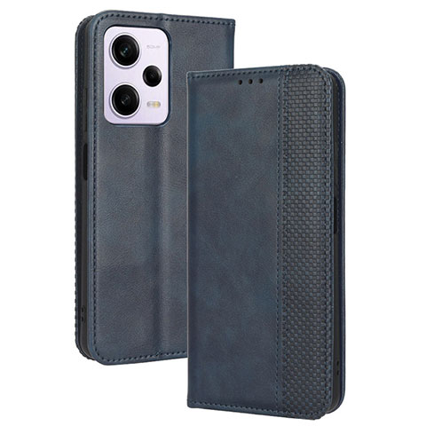 Coque Portefeuille Livre Cuir Etui Clapet BY4 pour Xiaomi Redmi Note 12 Pro 5G Bleu