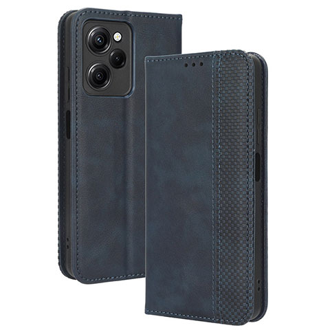 Coque Portefeuille Livre Cuir Etui Clapet BY4 pour Xiaomi Redmi Note 12 Pro Speed 5G Bleu