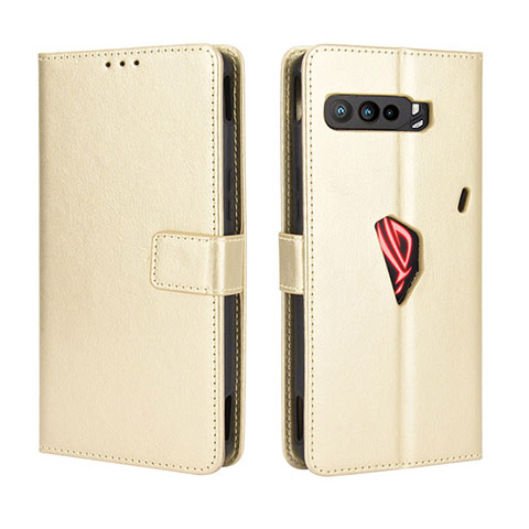 Coque Portefeuille Livre Cuir Etui Clapet BY5 pour Asus ROG Phone 3 Or