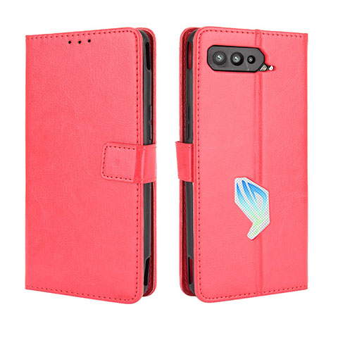 Coque Portefeuille Livre Cuir Etui Clapet BY5 pour Asus ROG Phone 5 Pro Rouge