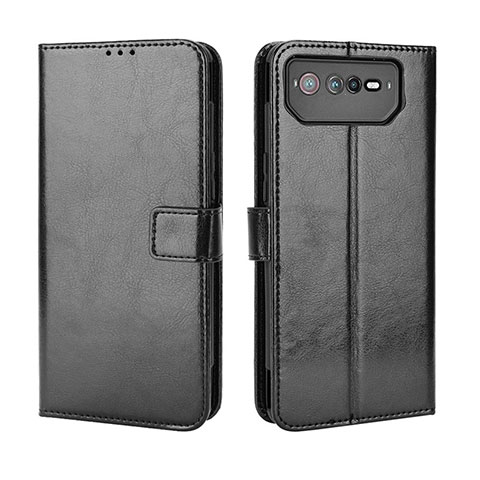 Coque Portefeuille Livre Cuir Etui Clapet BY5 pour Asus ROG Phone 6 Noir