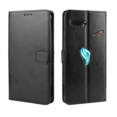 Coque Portefeuille Livre Cuir Etui Clapet BY5 pour Asus ROG Phone II ZS660KL Noir