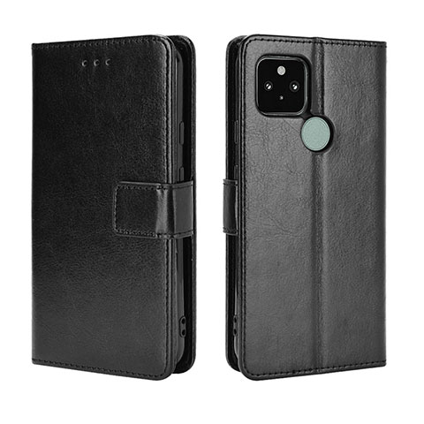 Coque Portefeuille Livre Cuir Etui Clapet BY5 pour Google Pixel 5 Noir