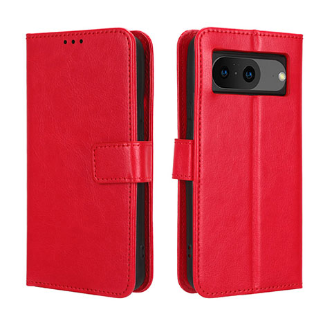 Coque Portefeuille Livre Cuir Etui Clapet BY5 pour Google Pixel 8 5G Rouge