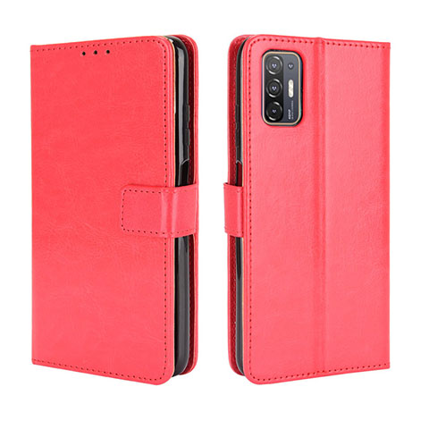 Coque Portefeuille Livre Cuir Etui Clapet BY5 pour HTC Desire 21 Pro 5G Rouge