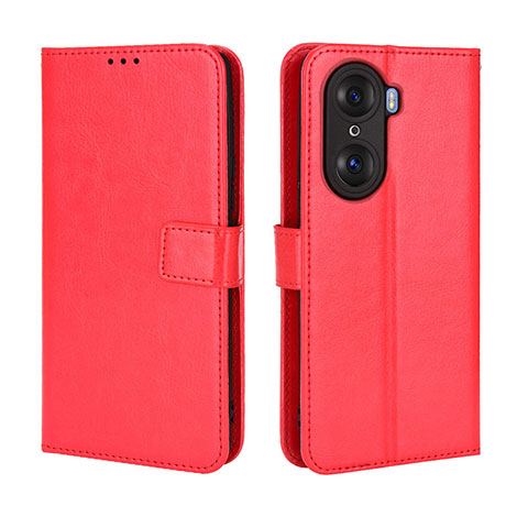 Coque Portefeuille Livre Cuir Etui Clapet BY5 pour Huawei Honor 60 5G Rouge