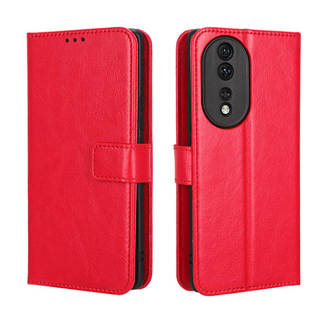 Coque Portefeuille Livre Cuir Etui Clapet BY5 pour Huawei Honor 80 5G Rouge