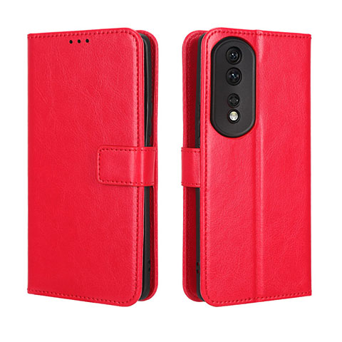 Coque Portefeuille Livre Cuir Etui Clapet BY5 pour Huawei Honor 80 Pro 5G Rouge