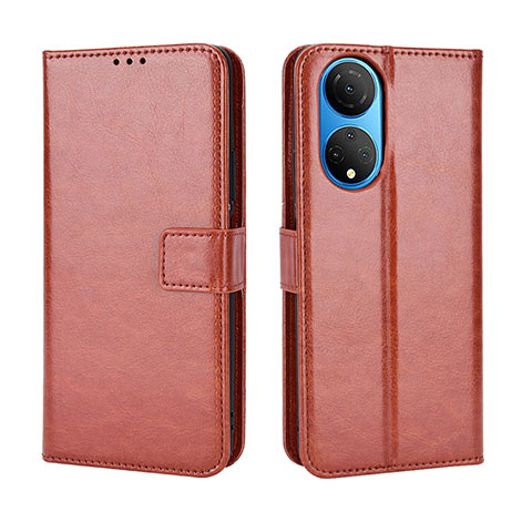 Coque Portefeuille Livre Cuir Etui Clapet BY5 pour Huawei Honor X7 Marron