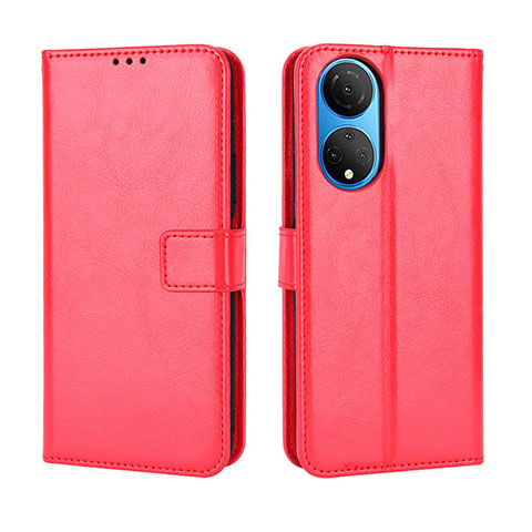 Coque Portefeuille Livre Cuir Etui Clapet BY5 pour Huawei Honor X7 Rouge