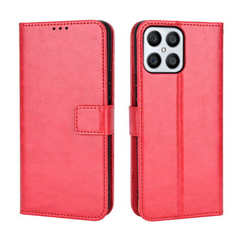 Coque Portefeuille Livre Cuir Etui Clapet BY5 pour Huawei Honor X8 4G Rouge