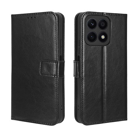 Coque Portefeuille Livre Cuir Etui Clapet BY5 pour Huawei Honor X8a 4G Noir