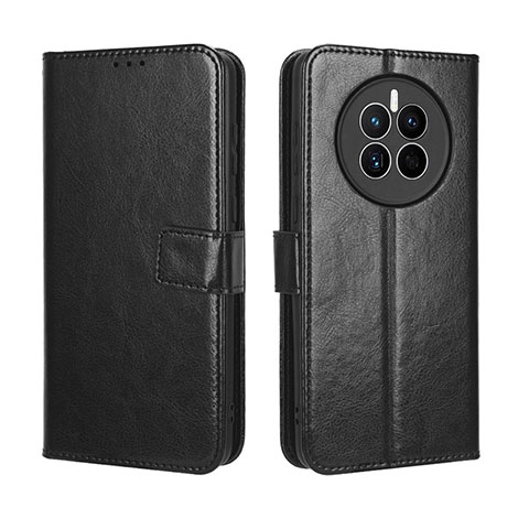 Coque Portefeuille Livre Cuir Etui Clapet BY5 pour Huawei Mate 50 Noir