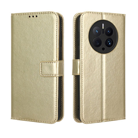 Coque Portefeuille Livre Cuir Etui Clapet BY5 pour Huawei Mate 50 Pro Or