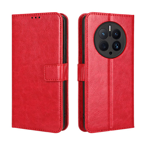 Coque Portefeuille Livre Cuir Etui Clapet BY5 pour Huawei Mate 50 Pro Rouge