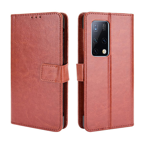 Coque Portefeuille Livre Cuir Etui Clapet BY5 pour Huawei Mate X2 Marron