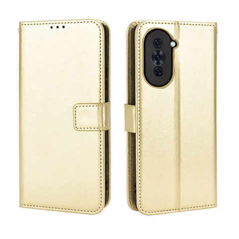 Coque Portefeuille Livre Cuir Etui Clapet BY5 pour Huawei Nova 10 Or