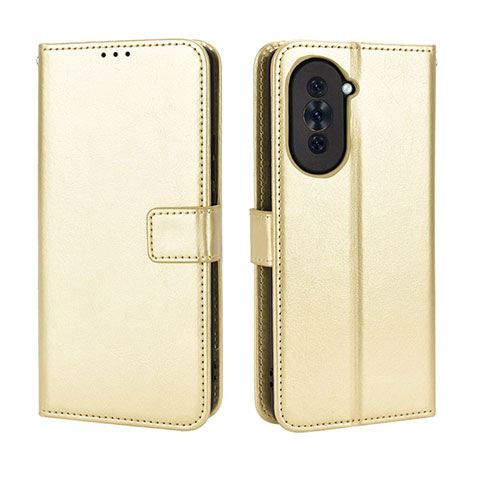 Coque Portefeuille Livre Cuir Etui Clapet BY5 pour Huawei Nova 10 Pro Or