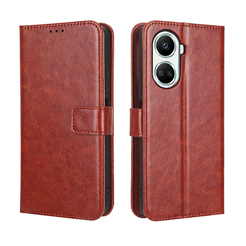 Coque Portefeuille Livre Cuir Etui Clapet BY5 pour Huawei Nova 10 SE Marron