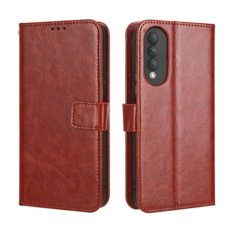 Coque Portefeuille Livre Cuir Etui Clapet BY5 pour Huawei Nova 10z Marron