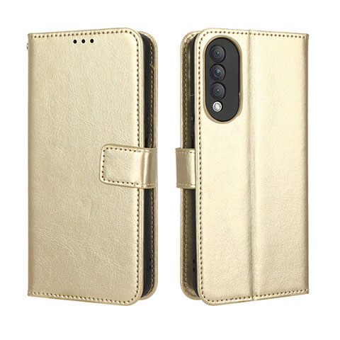 Coque Portefeuille Livre Cuir Etui Clapet BY5 pour Huawei Nova 10z Or