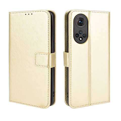 Coque Portefeuille Livre Cuir Etui Clapet BY5 pour Huawei Nova 9 Or