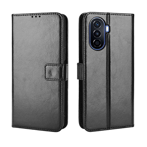 Coque Portefeuille Livre Cuir Etui Clapet BY5 pour Huawei Nova Y71 Noir