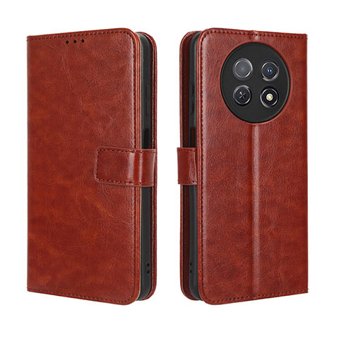 Coque Portefeuille Livre Cuir Etui Clapet BY5 pour Huawei Nova Y91 Marron