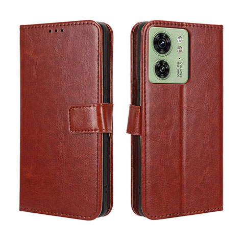 Coque Portefeuille Livre Cuir Etui Clapet BY5 pour Motorola Moto Edge (2023) 5G Marron