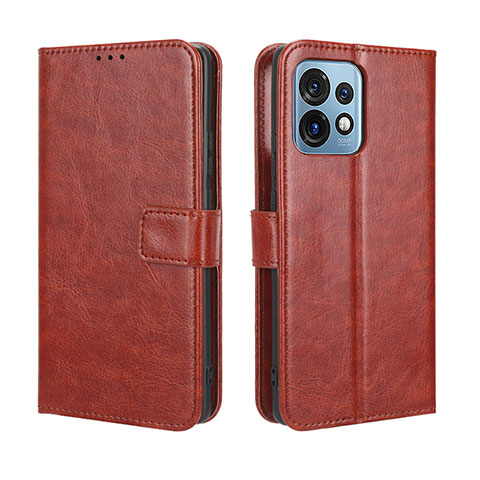 Coque Portefeuille Livre Cuir Etui Clapet BY5 pour Motorola Moto Edge 40 Pro 5G Marron