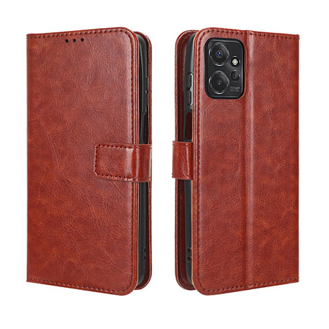 Coque Portefeuille Livre Cuir Etui Clapet BY5 pour Motorola Moto G Power 5G (2023) Marron