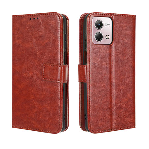 Coque Portefeuille Livre Cuir Etui Clapet BY5 pour Motorola Moto G Stylus (2023) 4G Marron