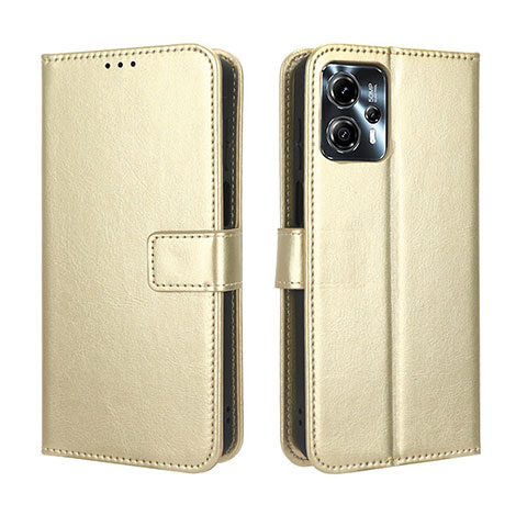 Coque Portefeuille Livre Cuir Etui Clapet BY5 pour Motorola Moto G13 Or