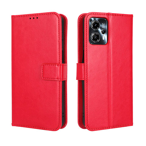 Coque Portefeuille Livre Cuir Etui Clapet BY5 pour Motorola Moto G23 Rouge