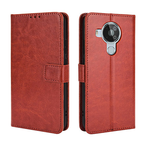 Coque Portefeuille Livre Cuir Etui Clapet BY5 pour Nokia 7.3 Marron