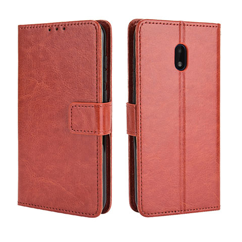 Coque Portefeuille Livre Cuir Etui Clapet BY5 pour Nokia C01 Plus Marron